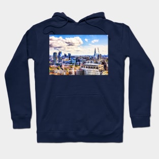 London City Canary Wharf Aerial View Hoodie